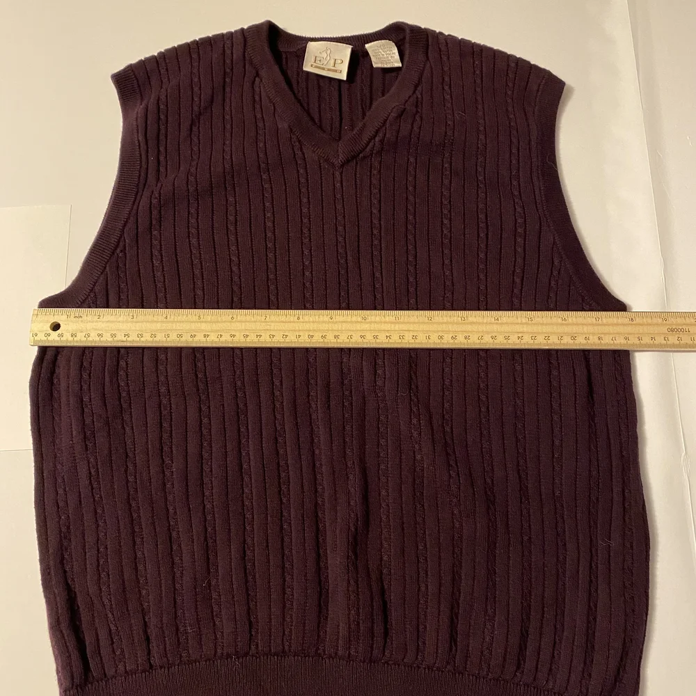EP Pro Men's Cable Knit Sweater Vest‎ Sleeveless Pullover 100% Cotton